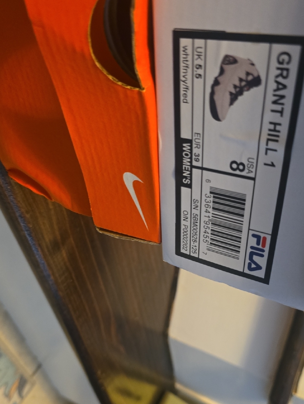 Fila Grant Hill 1 White and Black Women's Sneakers